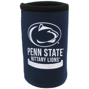 navy slim can Koozie with Athletic Logo above Penn State Nittany Lions